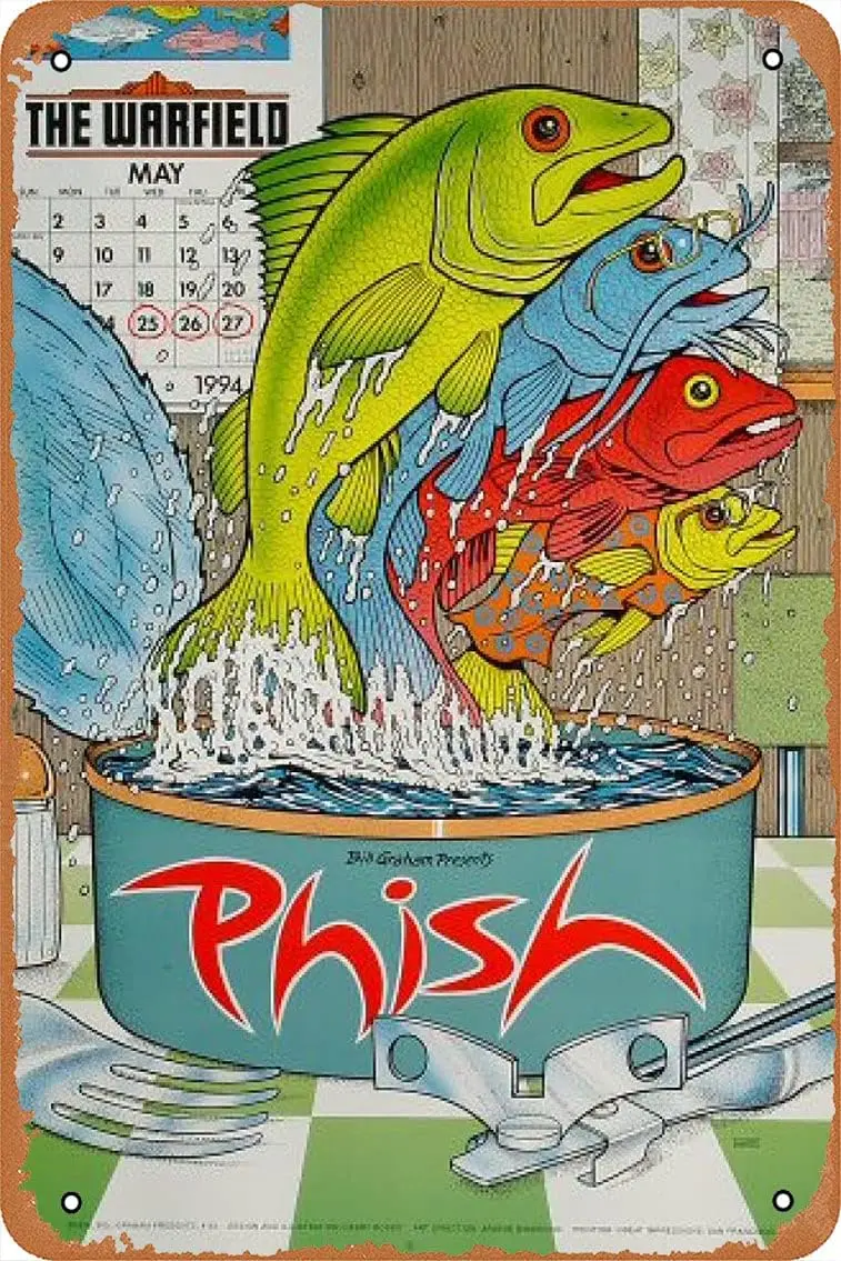 Плакат Phsh 12 X 8 nches Vntge Retro Metl Tn Sgn rt Декор