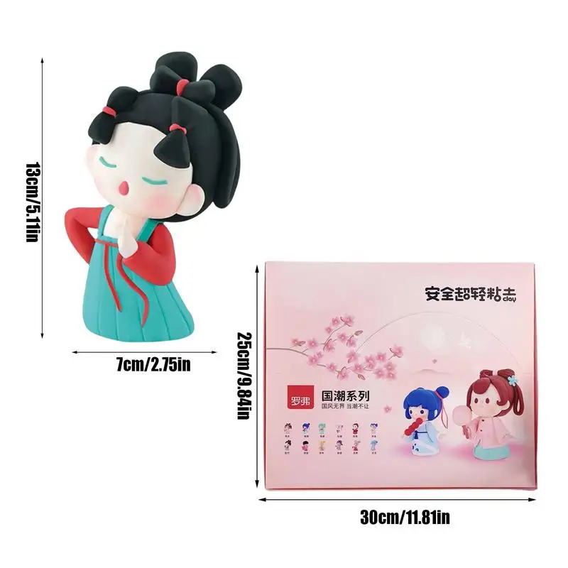 Набор игрушек из воздушно-сухой глины 12X традиционных китайских принцесс игрушка