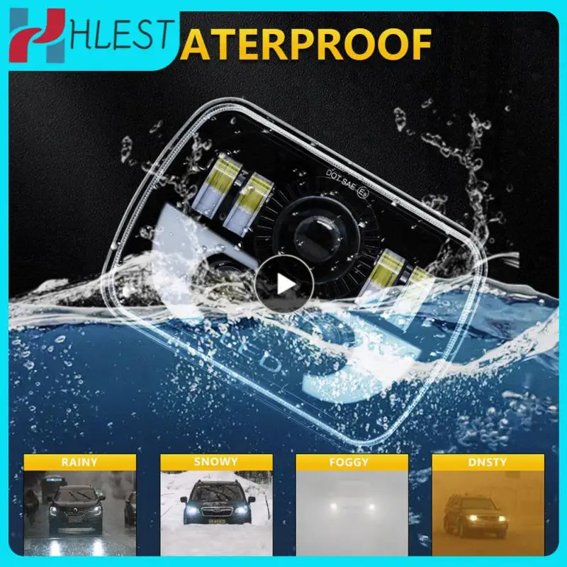 

Square 7inch Durable Car Light Waterproof Turn Signal Universal 6500k 90w Off Road Led Headlamp Car Accessories Led Headlight