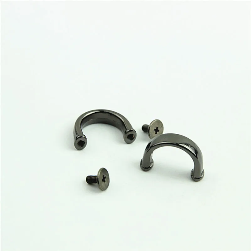 50Pcs 13mm Mini Metal Bag Arch Bridge Flat D Ring Buckle Strap Hook DIY Handbag Hardware Belt Leather Repair Accessories