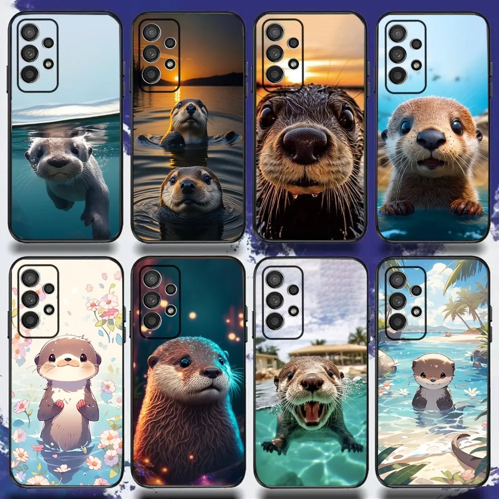 Чехол для телефона с милыми морскими выдрой Samsung S24 S21 S22 S23 S30 Ultra S20 Plus Fe Lite Note 10 9 5G