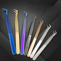 100 closed high quality new style premium eyelashes tweezers hand anti slip design improve for 3d 6d lashes extensions