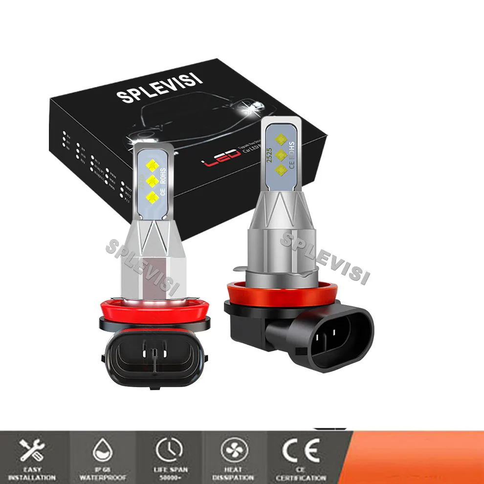 

H11 H8 H9 Car Auto LED Headlight Globes High Low Beam Fog 6000K White For Nissan Xtrail T32 2014 2015 2016 2017