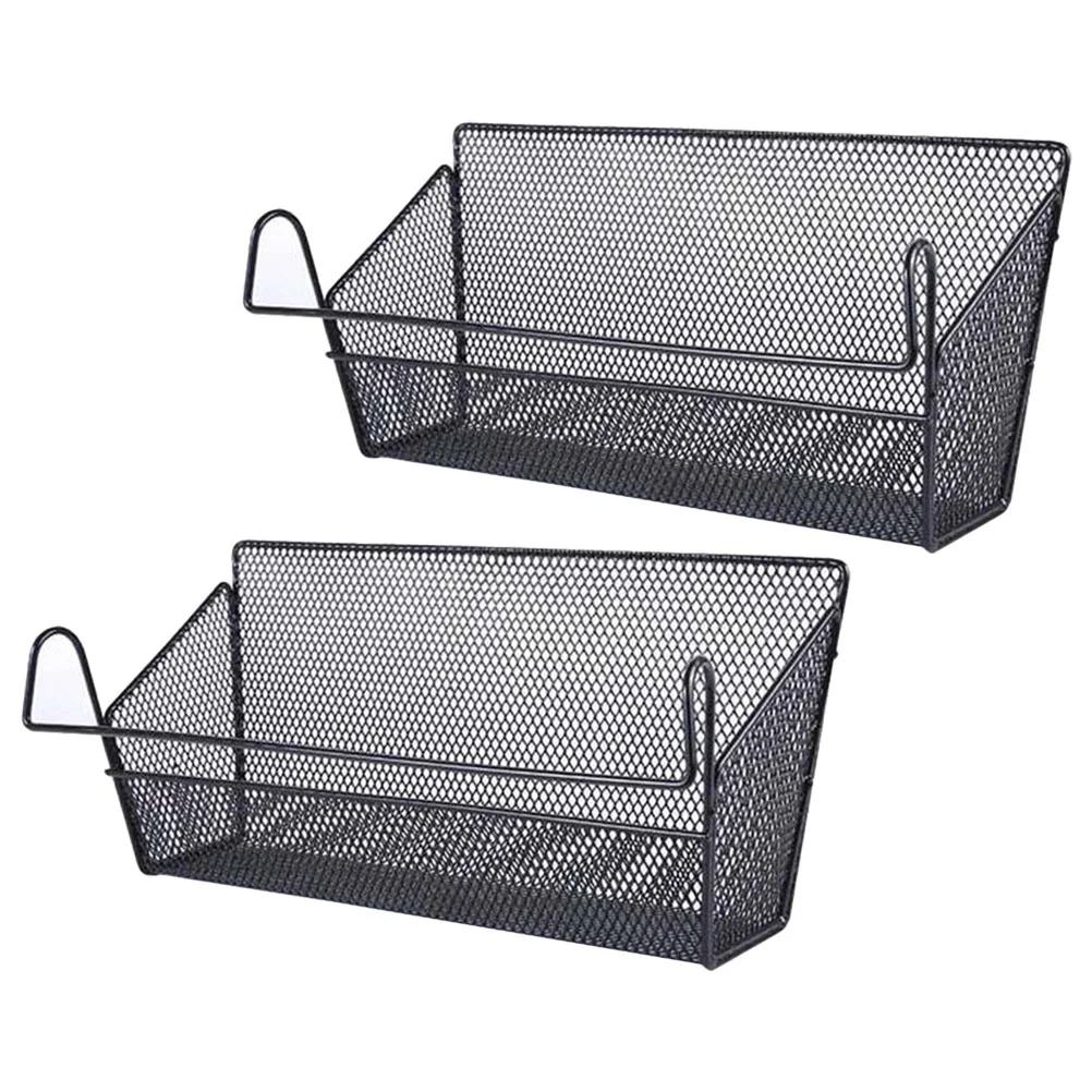 

2pcs Wrought Bedside Hanging Baskets Student Dormitory Bed Storage Baskets