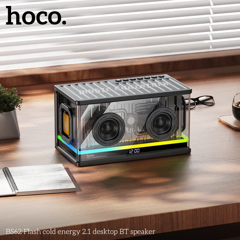 Настольный bluetooth-динамик HOCO BS62 40 Вт с умными часами
