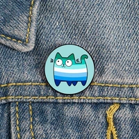 mlm pride cat printed pin custom cute brooches shirt lapel teacher tote bag backpacks badge cartoon gift brooches pins for women