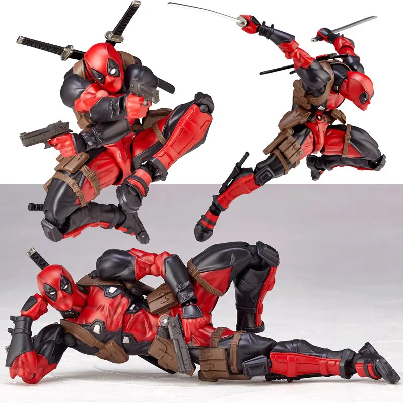 16cm ML X-Men Yamaguchi Deadpool Action Figure Toys Model Variant Movable Joint Dead Pool Statue With Weapons Accessories Gift