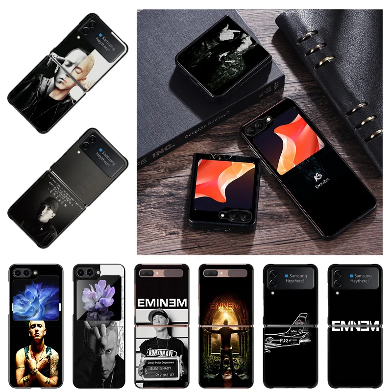 Жесткие чехлы для телефонов Роскошный чехол телефона Eminem RAP GOD Samsung ZFlip6 5G Galaxy Z Flip5