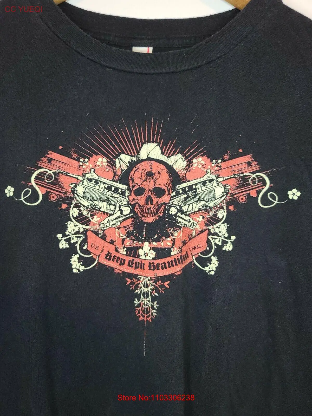 EPIC GAMES Shirt UE Keep Epic Beautiful MC Logo Black MEDIUM 21&quotx26&quot RARE