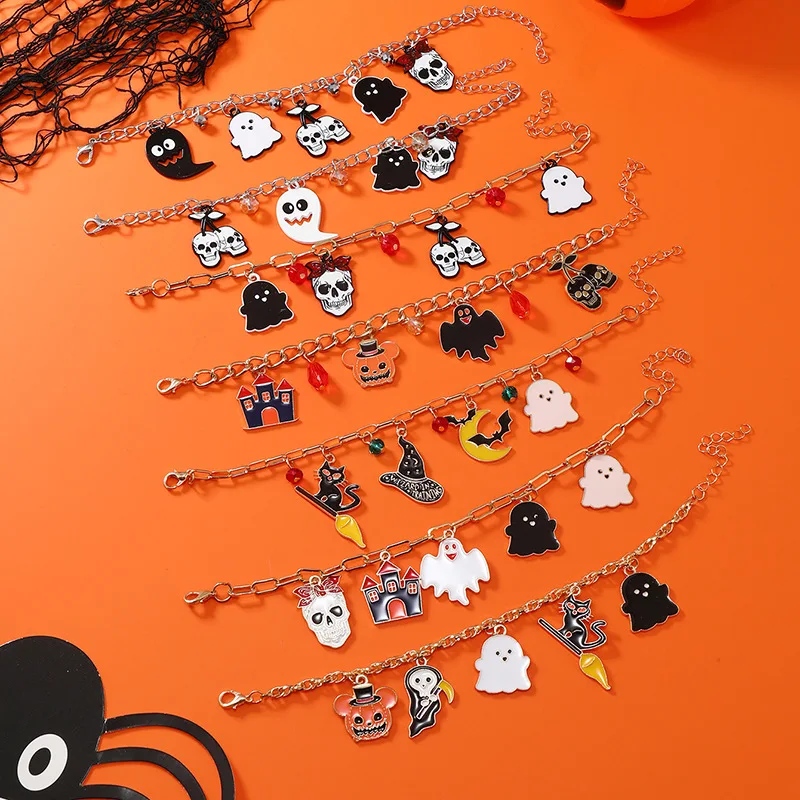 Подвеска в виде тыквы на Хэллоуин масляный капельный призрак череп летучая мышь