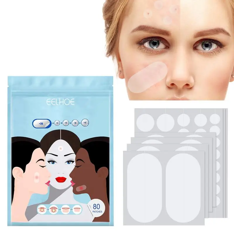 

80 шт./набор, водородные коллоидные повязки для ухода за лицом