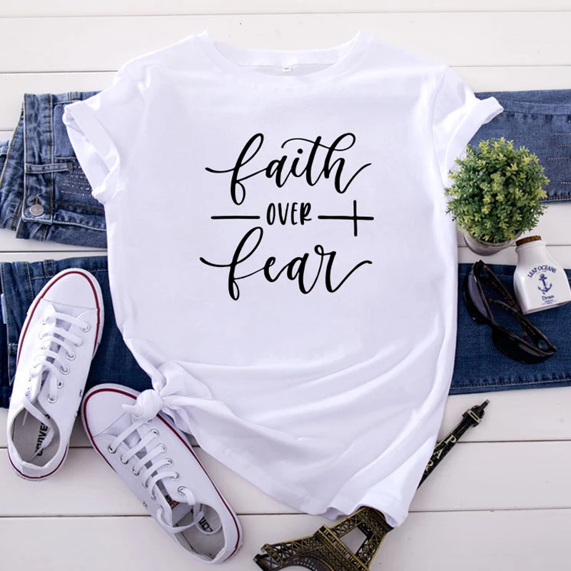 

Summer Cotton Women T Shirt 5XL Letters Print Short Sleeve Graphic Tee Tops Casual O-Neck Female TS