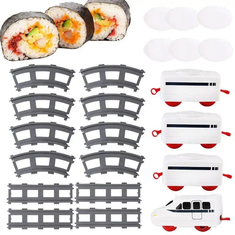 

Conveyor Belt Rotary Sushi Toy Pretend Play Electric Track Trains Rotary Rail Car Sushi Rail Simulation Model Toy For Children