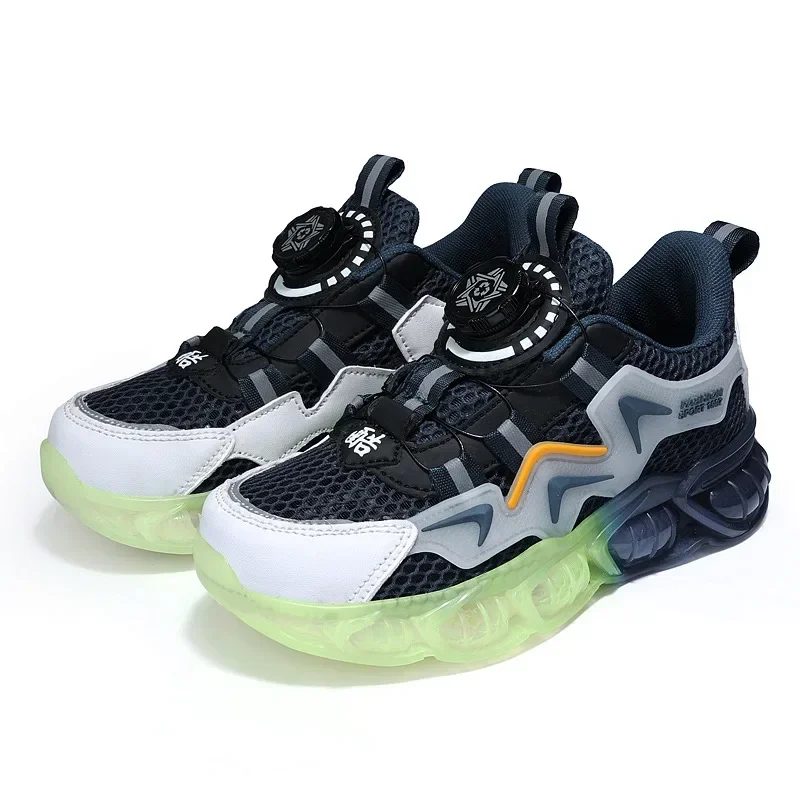 Летняя спортивная обувь для мальчиков новинка 2024 сетчатая дышащая износостойкая