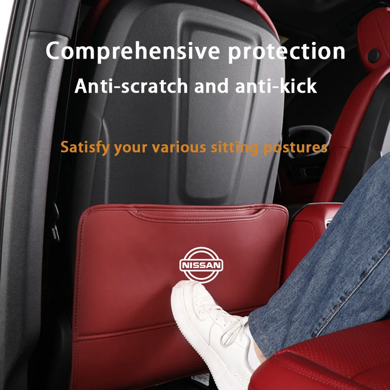 

2pcs Car Seat Back Anti Kick Pad Scratch Mat Auto Accessories Interior For Nissan Qashqai Juke Sentra Altima Versa Maxima Almera