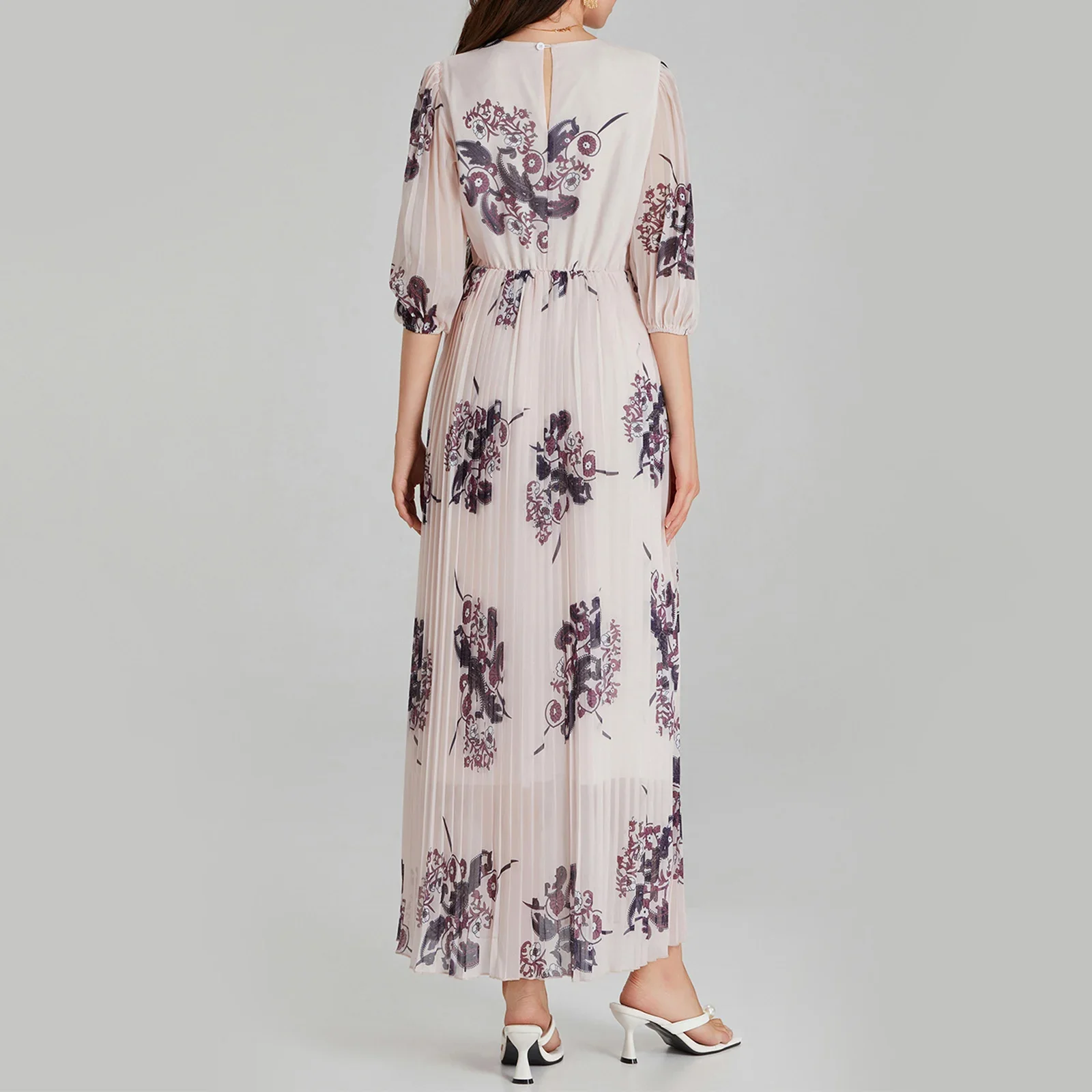 Женское модное длинное плиссированное платье элегантное трапециевидной формы с