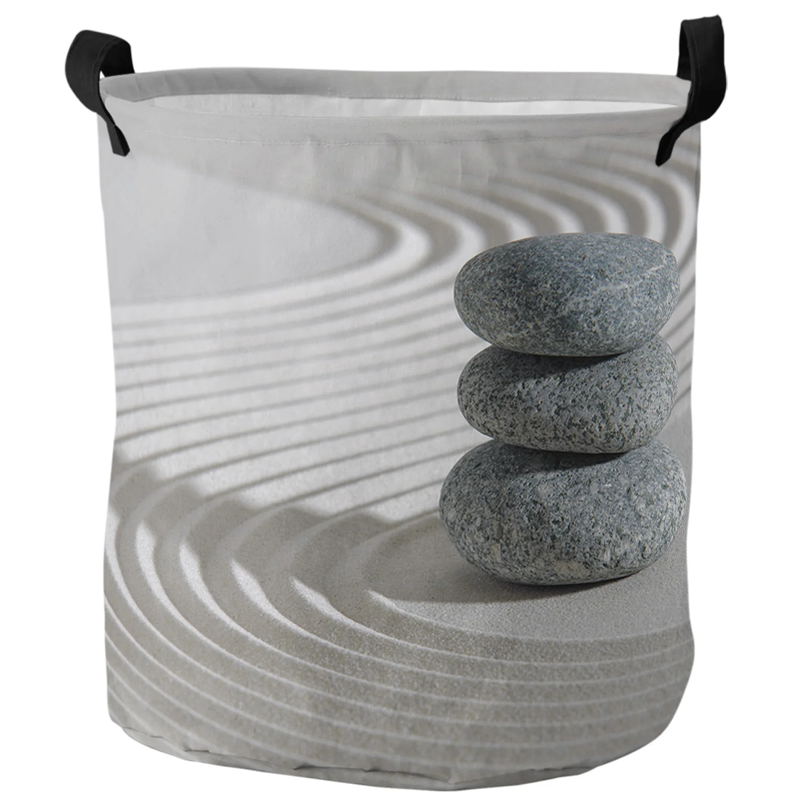

Zen Stone Dirty Laundry Basket Foldable Round Waterproof Home Organizer Basket Clothing Children Toy Storage Basket