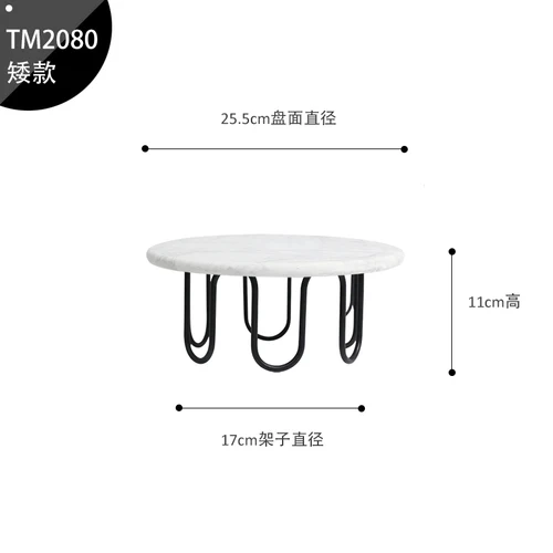 Кованая мраморная подставка для торта высокая сковорода на ножках банкетный