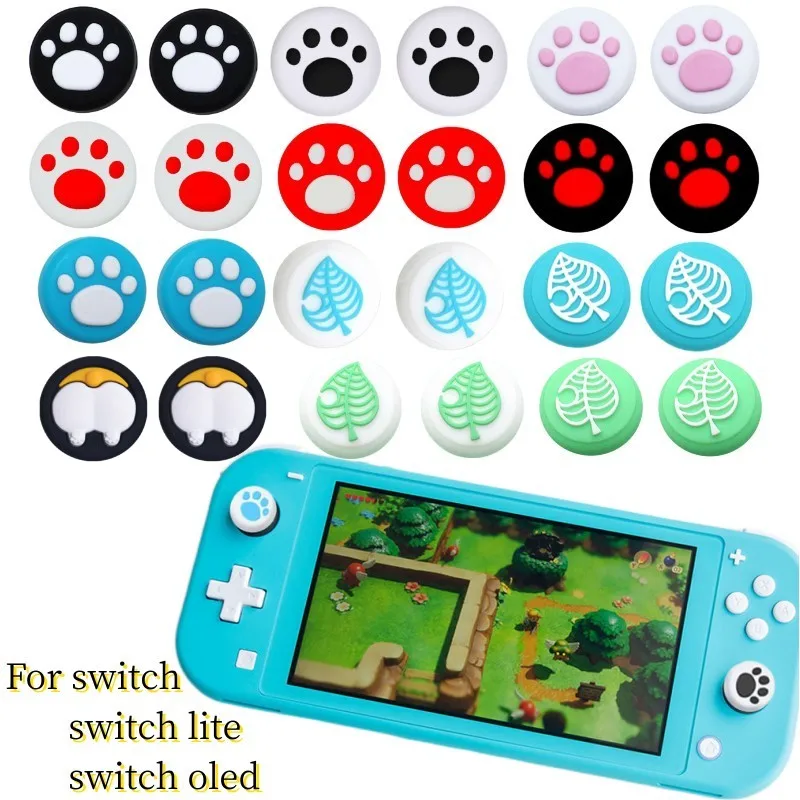 

2pcs Silicone Thumb Stick Grip Caps For Nintendo Switch/Lite/Oled case Controller Joystick Accessories Handle Button Cap cover