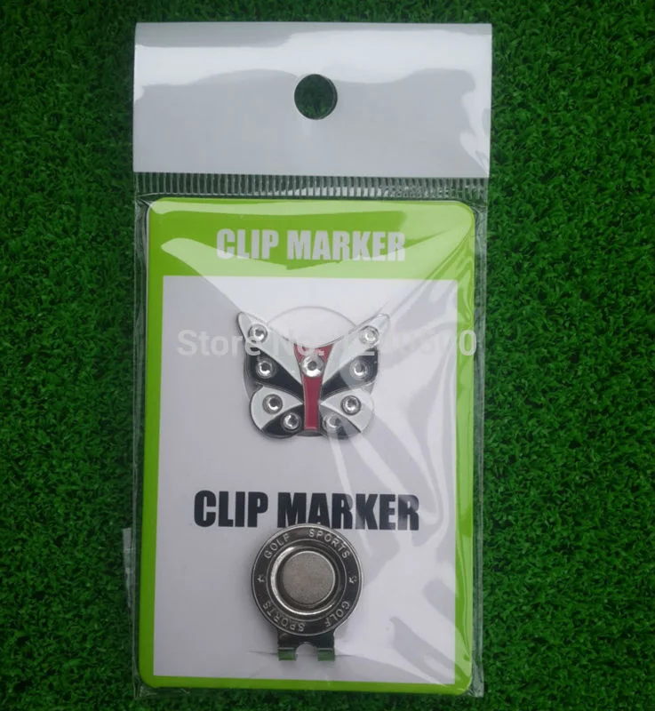 

1 шт., новинка, профессиональная металлическая бабочка, зажим для шляпы для гольфа, 4 цвета, Прямая поставка