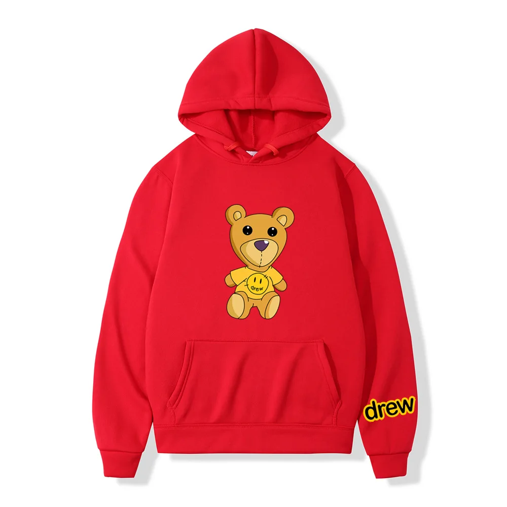 2023 Women's Brand Hoodies, European and American Fashion Stars, the Same Street Casual Drew Bear Men's Sweater, Lovers' Style, images - 6
