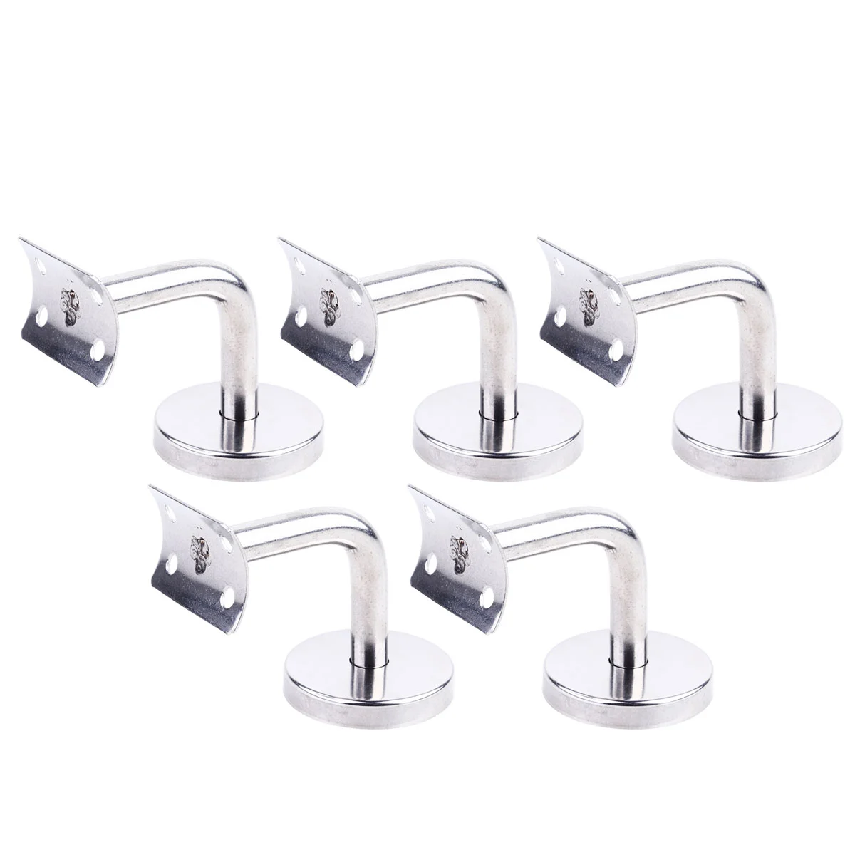 

5Pcs Stainless Steel Wall Holder Handrail Wall Mounted Brackets Supports (without Screw)