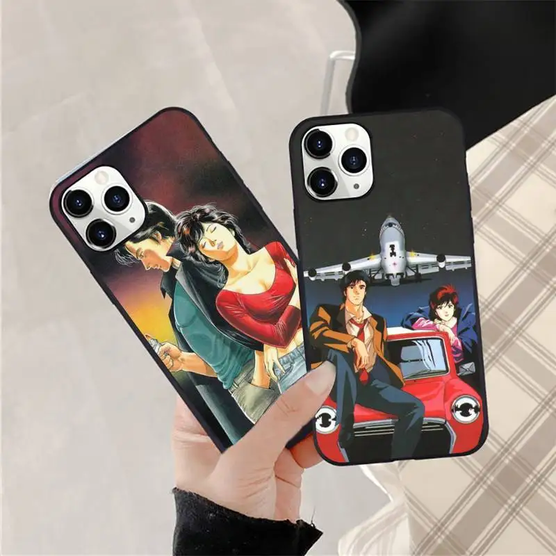 

Japan anime City Hunter Phone Case For iphone 12 11 13 7 8 6 s plus x xs xr pro max mini shell