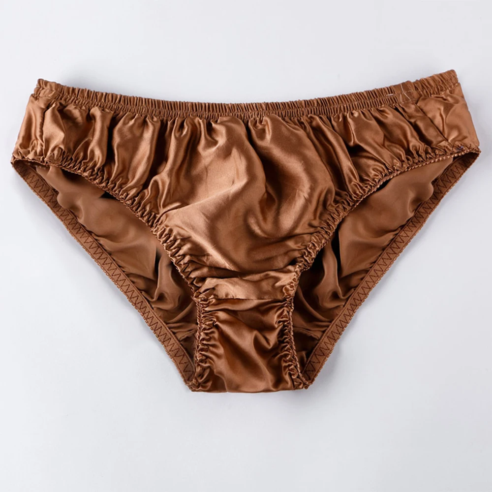 

Men Sexy Underwear Silk Sexy Breathable Comfortable Triangle Briefs High Quality Quick Dry Underpants Tanga Slip Panties