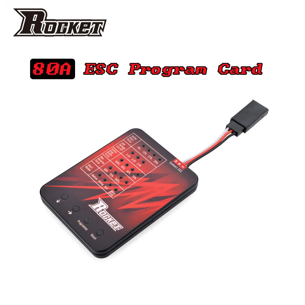 Программируемая карта SURPASS HOBBY Rocket 540PLUS 80A ESC для 5-слотового водонепроницаемого двигателя 1/10, радиоуправляемая машина Tamiya Kyosho TRAXXAS WLtoys, часть