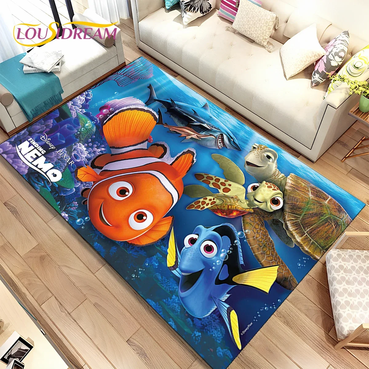 Коврик подводный с мультяшными 3D изображениями Немо ковер для гостиной спальни