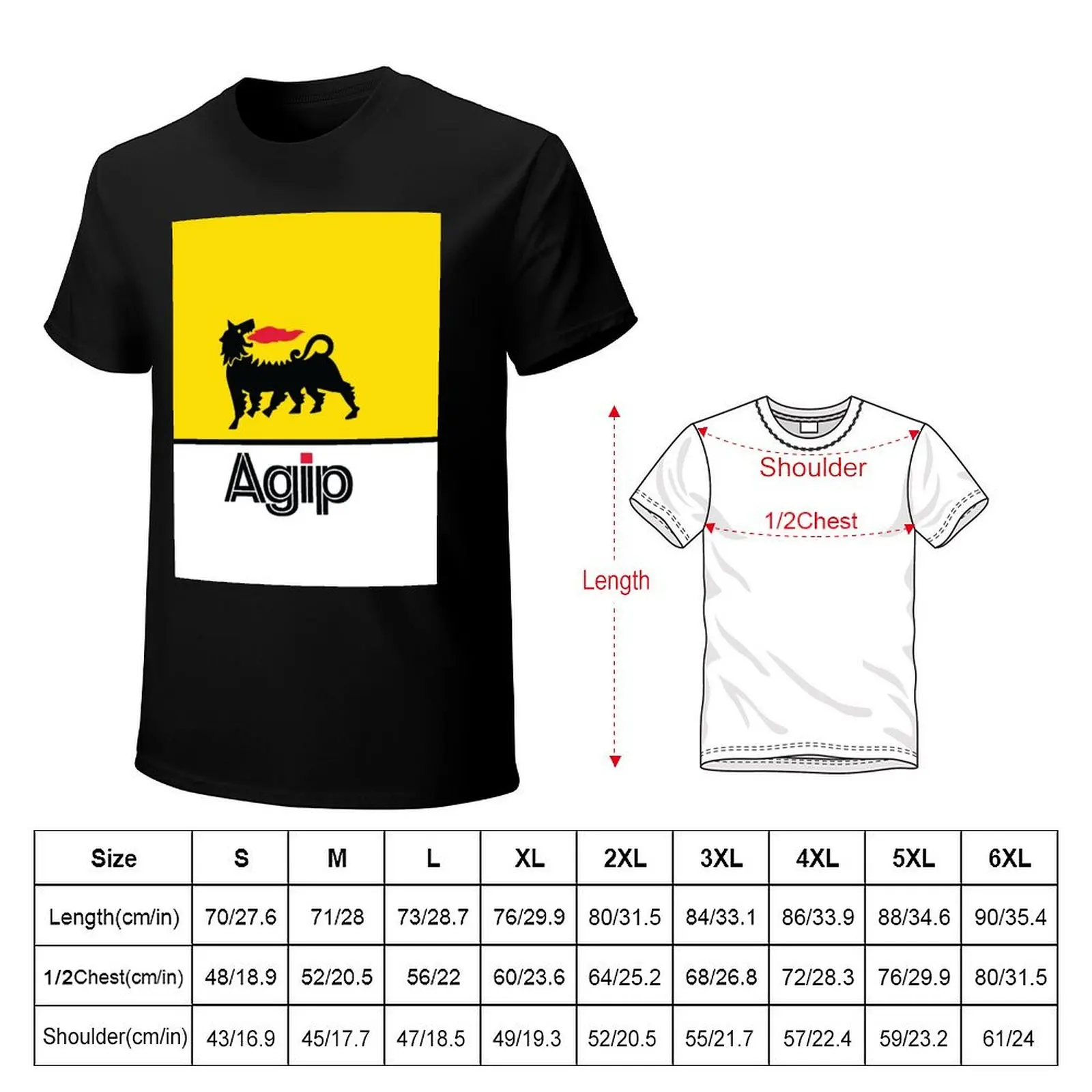 Фото Футболка с логотипом AGIP Lubricants 1968–1998, легкая футболка для походов №2