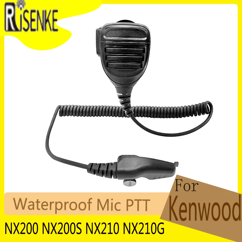 Remote Waterproof Speaker Microphone Mic PTT for Kenwood NX200 NX200S NX210 NX210G Walkie Talkie Two Way Radio