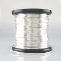 hi end 5n pure solid silver hifi audio power line speaker wire fep insulated diy bulk cable flat pure silver wire