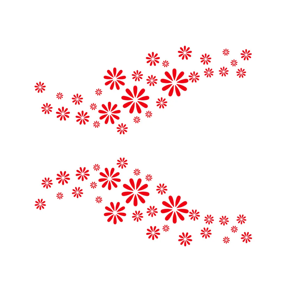 

Eye Catching Vehicle Body Side Stickers 60pcs Car Sunflower Flowers PVC Sticker Set Removable and Long lasting