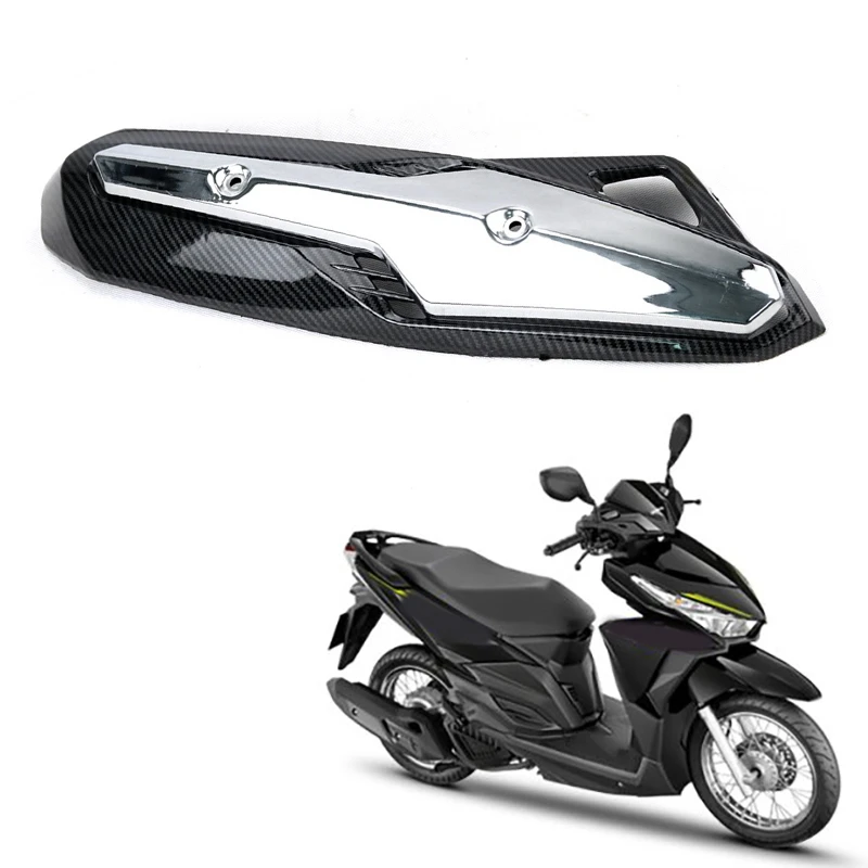 

Motorcycle Exhaust Pipe Muffler Protector Heat Shield Cover Guard Anti-Scalding Cover for Honda Vario/Click 125 16-19