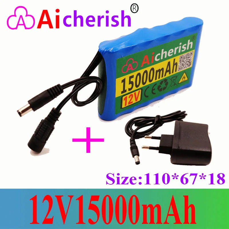 

18650 Lithium Ion Rechargeable Battery 3S2P 12V 15000Mah 15Ah Li-Ion With Bms Batteries Pack Protection Board+12.6V Charger