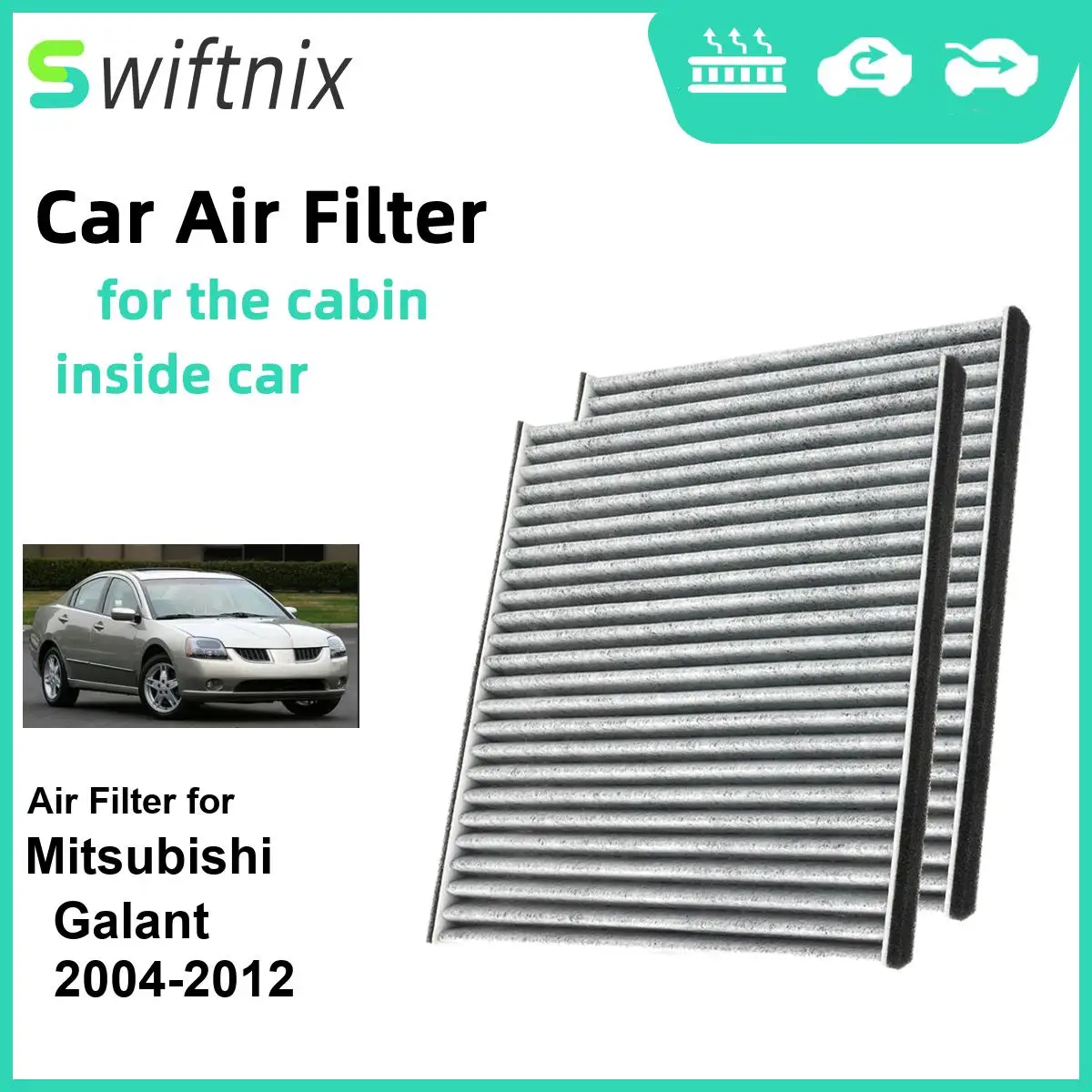 Воздушный фильтр с активированным углем для Mitsubishi Galant 2004-2012 CF9846A 63210-AG000 63210-AG001