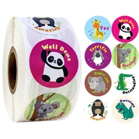 cute animals stickers seal labels decor diy scrapbook envelope sealing package stationery child reward toy stickers 500pcs roll