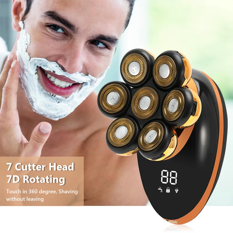 S Kit For Men Usb Led Display Electric Razor Heads Beard Ear Nose Hair Facial Trimmer