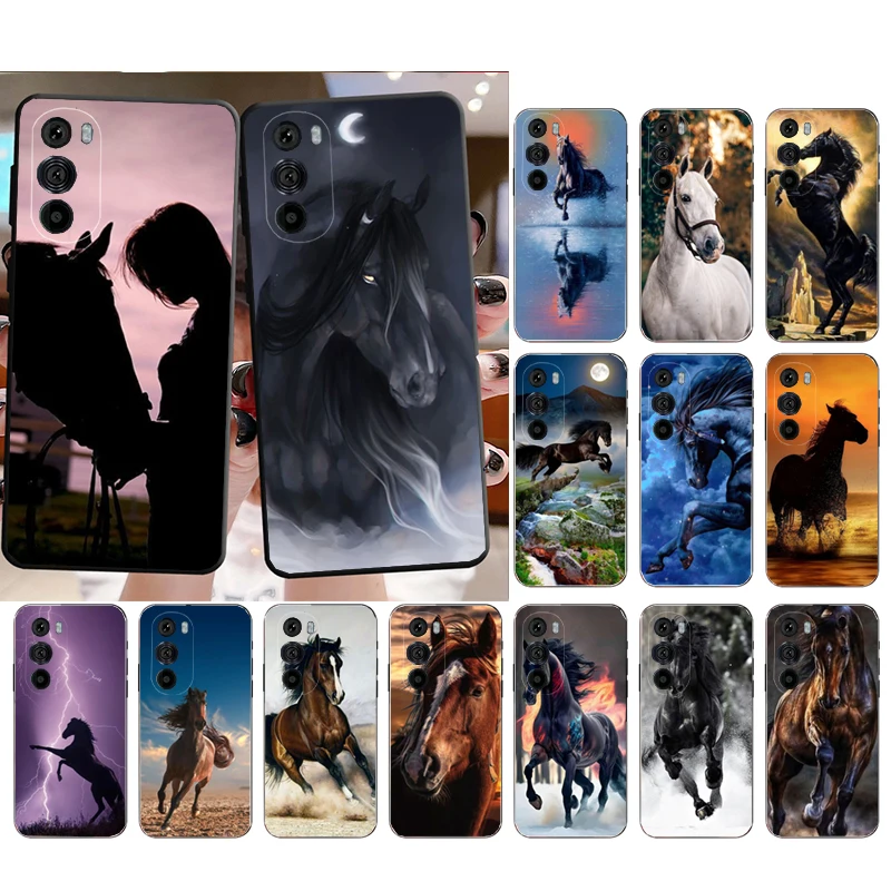 

Horse Phone Case for Moto E22i E22 E32 E40 E20 Edge X30 20 Lite 20Pro 30 Neo Ultra Fusion E7Power E7 E6 Plus