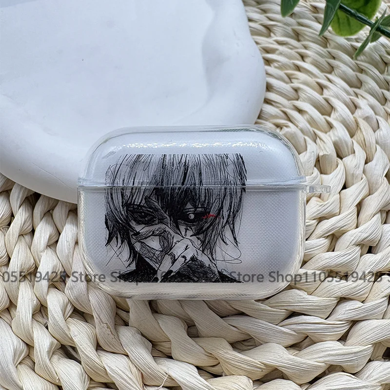 Фото Новый чехол для наушников Anime Tokyo Ghoul Ken для Airpods 4-го, 3-го, 2-го поколений, Pro 3, Airpod 2, 3, 1. Защитный аксессуар-оболочка. №3