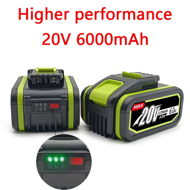 

Upgraded High-Capacity Lithium Rechargeable Battery 20V 6000mAh Is Used To Replace Battery WX386 WX678 For WX Electric Tools