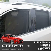 for mazda 3 hatchback sport 2013 2020 car side window sun shade suction magnetic mesh car curtain uv protection