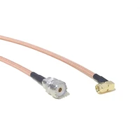 high quality low attenuation uhf female jack so239 switch sma right angle male plug pigtail cable rg142 50cm 20