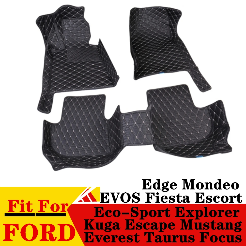 

Car Floor Mats For FORD C-MAX KUGA Escape Taurus Mondeo Fiesta Focus EDGE Everes Mustang Waterproof Front&Rear FloorLiner Carpet