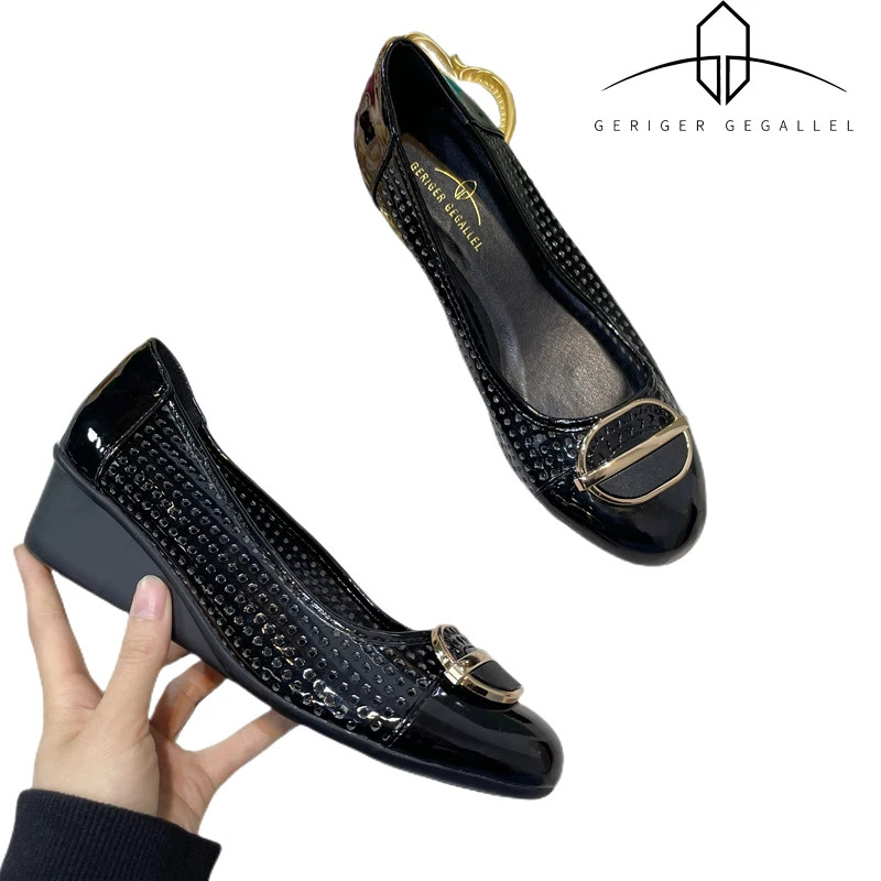 Ladies Luxury Designer Mixed Color Loafers Casual Comfort Flats Overfoot Ladies Flats Home