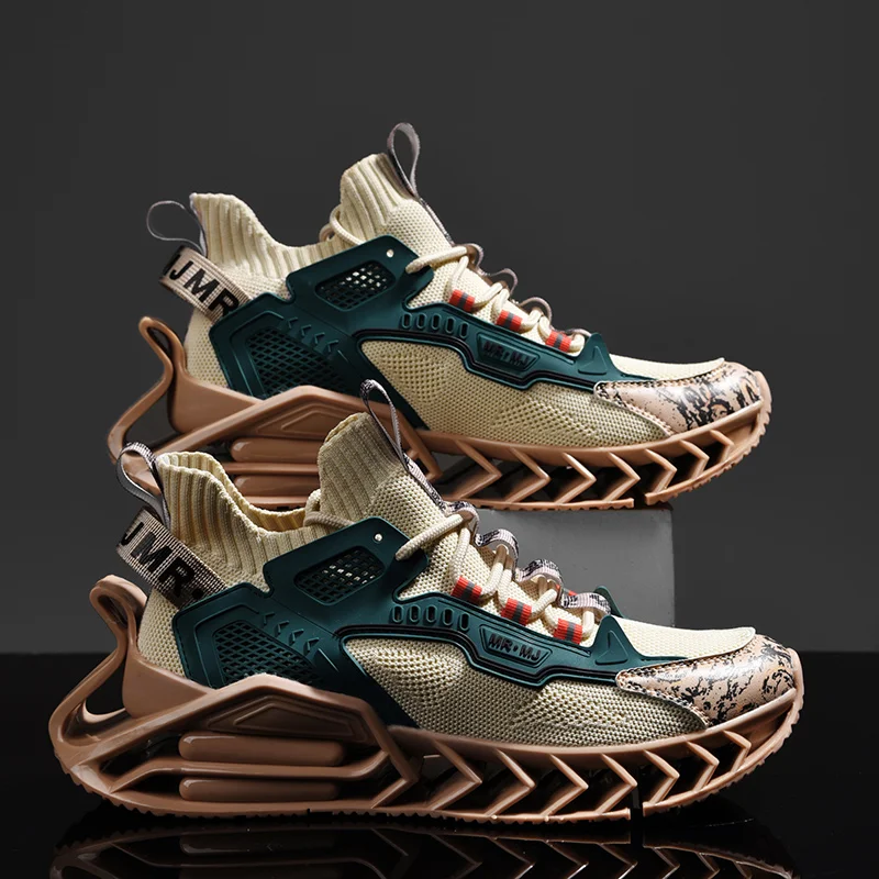 

Trendy Men's Blade Running Shoes for Men Breathable Sock Sneakers Male Jogging Gym Shoes Fashion Casual Sneakers Sports Shoes