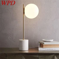 wpd nordic table lamp contemporary fashion marble white desk light simple home decor living room bedroom