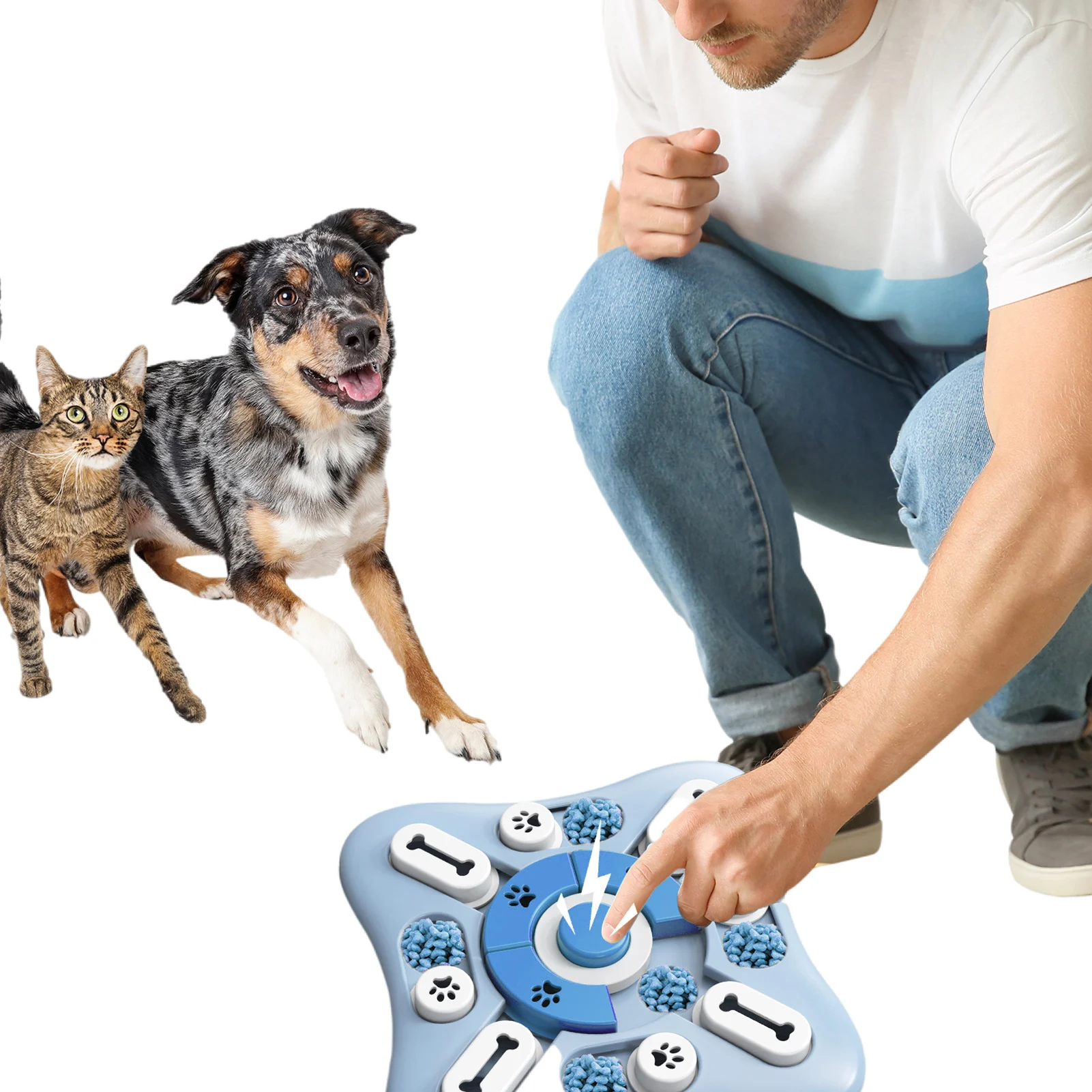 

Собака головоломка игрушки образовательная собака медленная кормушка Интерактивная собака головоломка игрушка для обучения IQ медленное п...