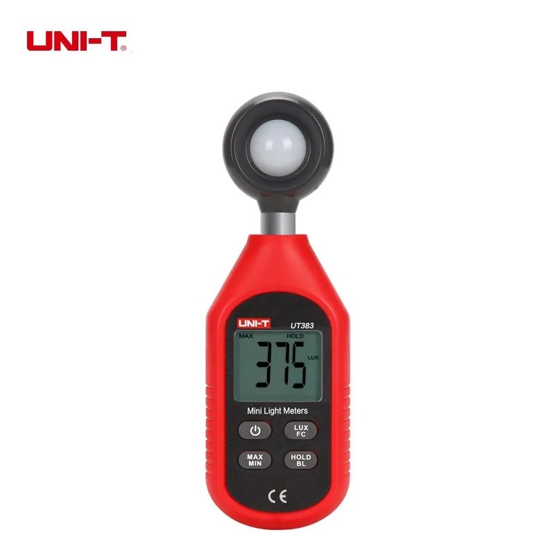 Uni-t Ut383 Medidor de Luz 200000 Lux Luxmeter Digital Luminância Lux fc Teste Max Min Iluminômetros Fotômetro Ut383bt Bluetooth